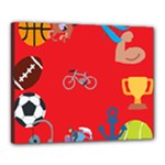 sports Emoji Canvas 20  x 16  (Stretched)