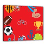 sports Emoji Canvas 24  x 20  (Stretched)