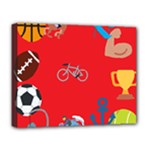 sports Emoji Deluxe Canvas 20  x 16  (Stretched)