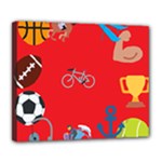 sports Emoji Deluxe Canvas 24  x 20  (Stretched)