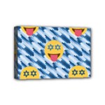 chanukkah hanukkah Emoji Mini Canvas 6  x 4  (Stretched)