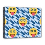 chanukkah hanukkah Emoji Canvas 14  x 11  (Stretched)