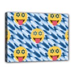 chanukkah hanukkah Emoji Canvas 16  x 12  (Stretched)