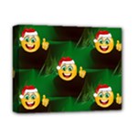 santa Emoji Christmas Deluxe Canvas 14  x 11  (Stretched)