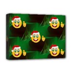 santa Emoji Christmas Deluxe Canvas 16  x 12  (Stretched) 