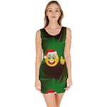 santa Emoji Christmas Bodycon Dress