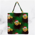 santa Emoji Christmas Grocery Tote Bag