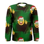 santa Emoji Christmas Men s Long Sleeve T-shirt