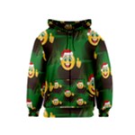 santa Emoji Christmas Kids Zipper Hoodie