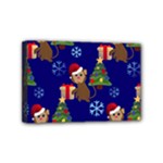 Christmas Monkey emoji Mini Canvas 6  x 4  (Stretched)