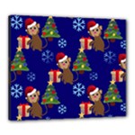 Christmas Monkey emoji Canvas 24  x 20  (Stretched)