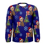 Christmas Monkey emoji Men s Long Sleeve T-shirt