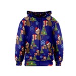 Christmas Monkey emoji Kids Zipper Hoodie