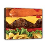 hipster Burger Canvas 10  x 8  (Stretched)