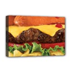 hipster Burger Deluxe Canvas 18  x 12  (Stretched)