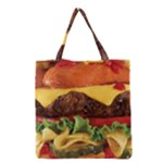 hipster Burger Grocery Tote Bag