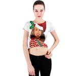 Xmas Norma Jean Crew Neck Crop Top