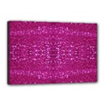 Pink sequins Canvas 18  x 12  (Stretched)