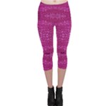 Pink sequins Capri Leggings 