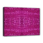 Pink sequins Canvas 16  x 12  (Stretched)