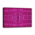 Pink sequins Deluxe Canvas 18  x 12  (Stretched)