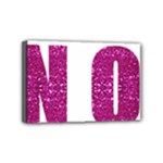 fuchsia sequin No Mini Canvas 6  x 4  (Stretched)