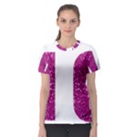 fuchsia sequin No Women s Sport Mesh Tee