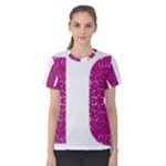 fuchsia sequin No Women s Cotton Tee