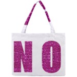 fuchsia sequin No Mini Tote Bag