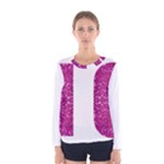 fuchsia sequin No Women s Long Sleeve T-shirt