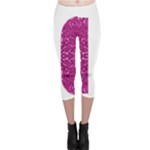 fuchsia sequin No Capri Leggings 