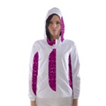 fuchsia sequin No Hooded Wind Breaker (Women)