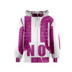 fuchsia sequin No Kids Zipper Hoodie