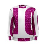 fuchsia sequin No Women s Sweatshirt