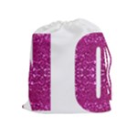 fuchsia sequin No Drawstring Pouch (XL)