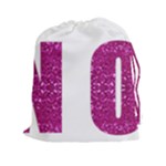 fuchsia sequin No Drawstring Pouch (XXL)