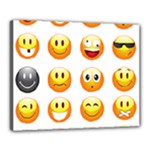 Smilies Emoji Canvas 20  x 16  (Stretched)