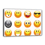 Smilies Emoji Canvas 18  x 12  (Stretched)