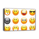 Smilies Emoji Deluxe Canvas 18  x 12  (Stretched)