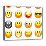 Smilies Emoji Deluxe Canvas 24  x 20  (Stretched)