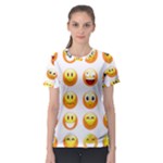 Smilies Emoji Women s Sport Mesh Tee