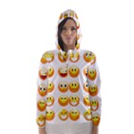 Smilies Emoji Hooded Wind Breaker (Women)