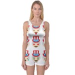 Uncle Sam Emoji One Piece Boyleg Swimsuit