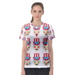 Uncle Sam Emoji Women s Sport Mesh Tee