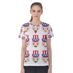 Uncle Sam Emoji Women s Cotton Tee