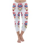 Uncle Sam Emoji Capri Winter Leggings 