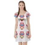 Uncle Sam Emoji Short Sleeve Skater Dress