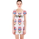 Uncle Sam Emoji Short Sleeve Bodycon Dress