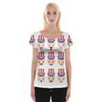 Uncle Sam Emoji Women s Cap Sleeve Top