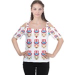 Uncle Sam Emoji Women s Cutout Shoulder Tee